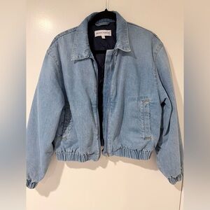 Aritzia Denim Forum Denim Bomber Jacket